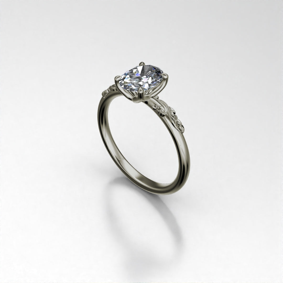 Alana 14k White Gold Lab Grown Diamond Engagement Ring