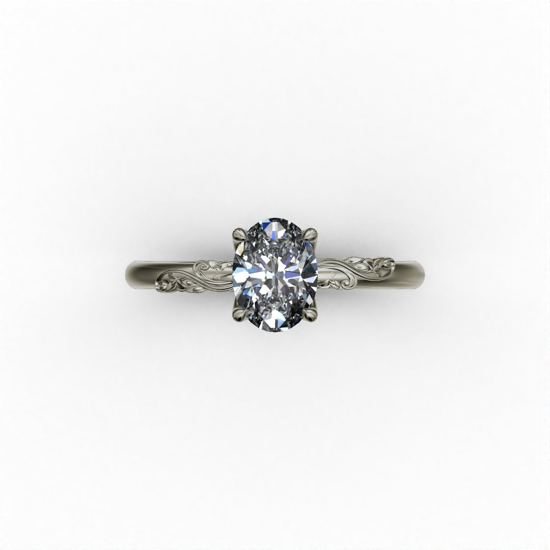 Alana 14k White Gold Lab Grown Diamond Engagement Ring