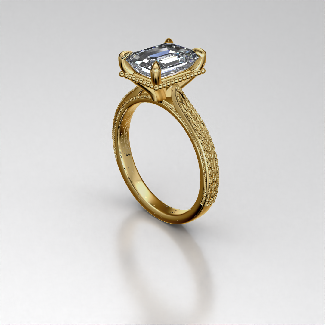 Alexis Art Deco Lab Grown Engagement Ring