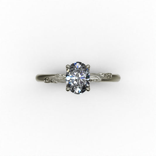 Alana 14k White Gold Lab Grown Diamond Engagement Ring